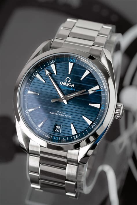 omega seamaster aqua terra blue dial replica|omega aqua terra 150m worldtimer.